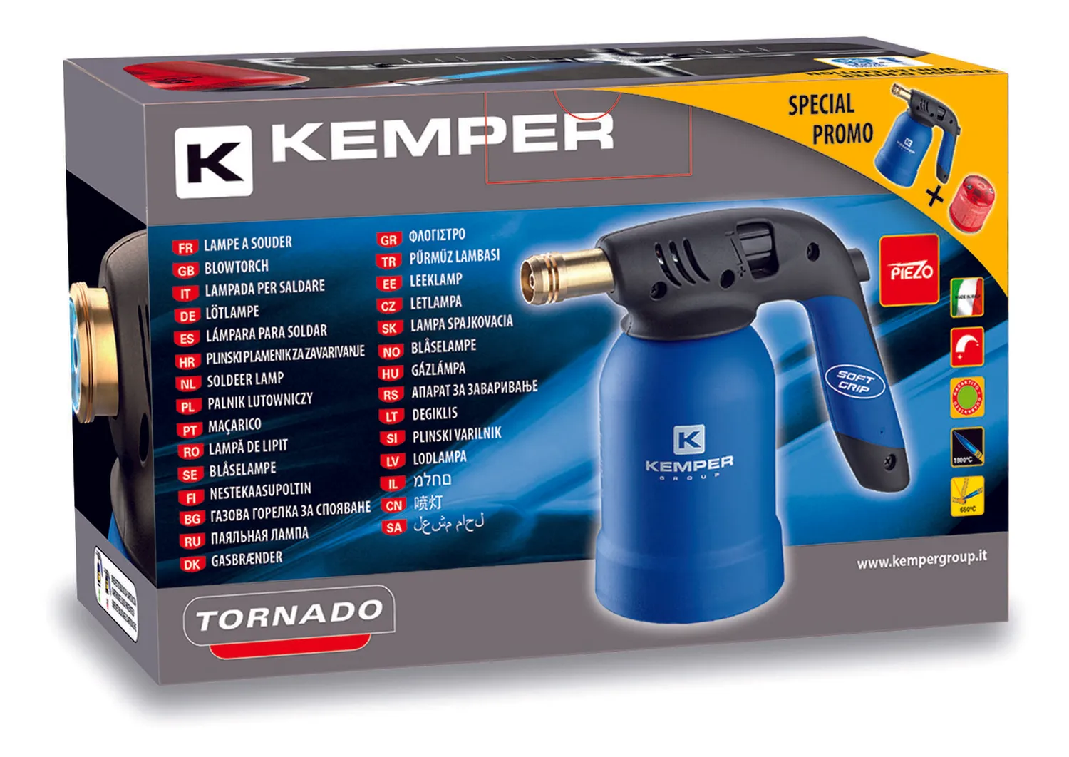 Kemper Group Tornado KE2019DEM soldeerlamp met patroon