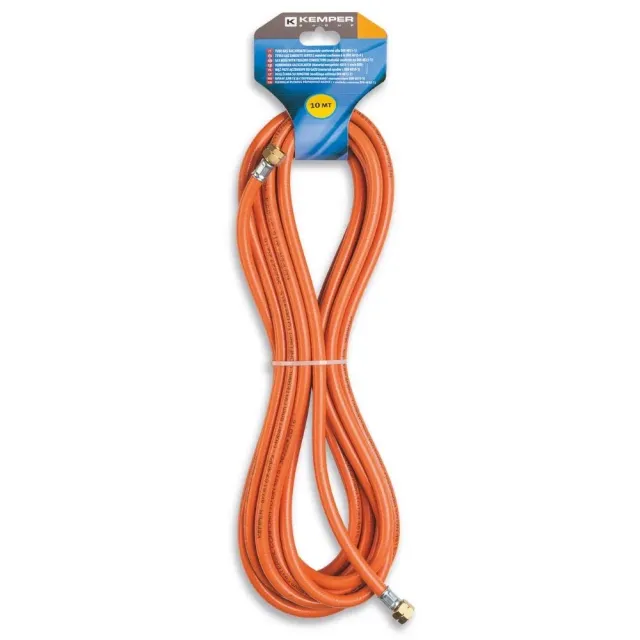 Kemper 618010D gasslang 10 meter met koppelingen