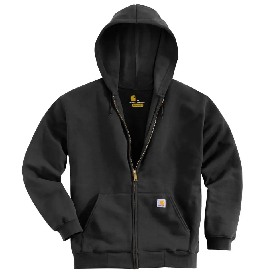 Carhartt K122 Loose Fit vest met rits zwart S midweight