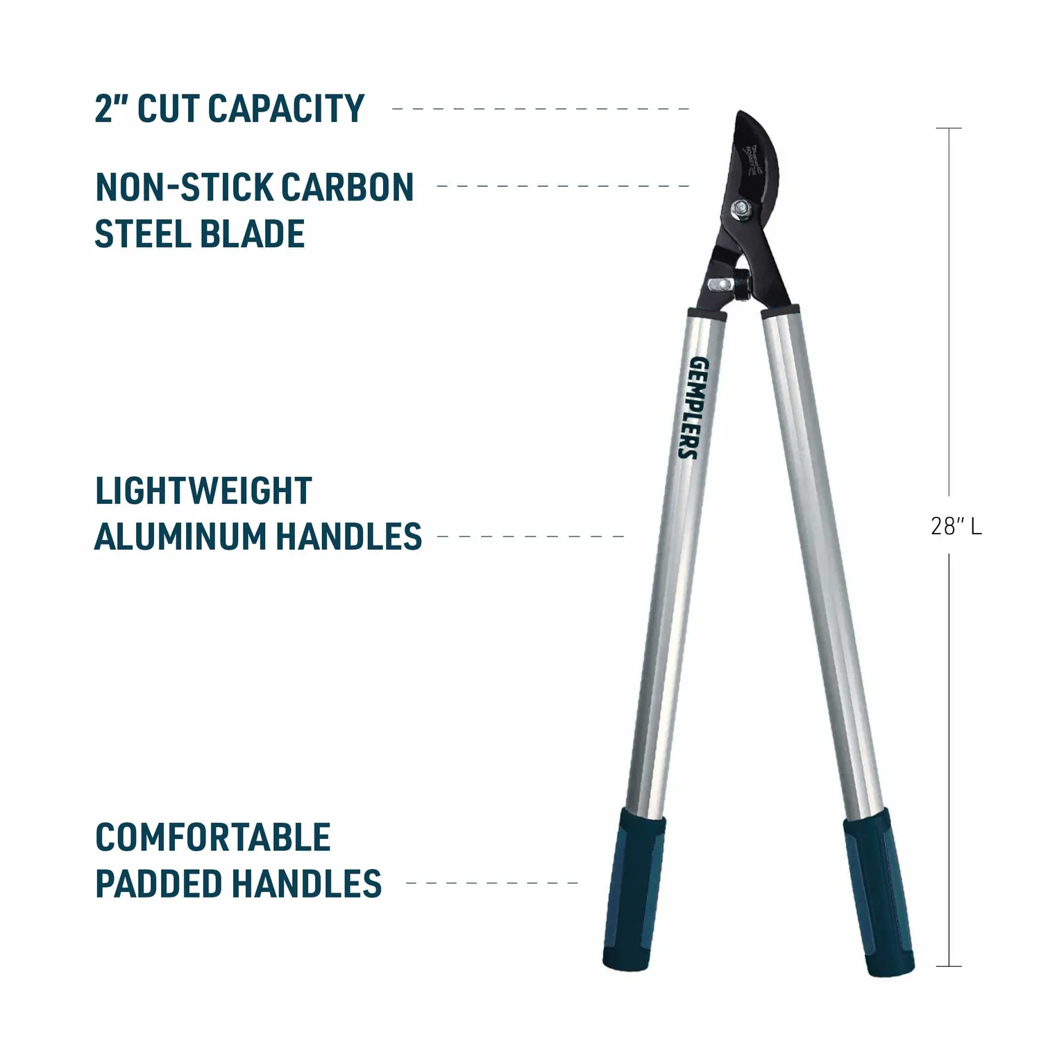 Gemplers 28 inch takkenschaar bypass carbon 2 inch