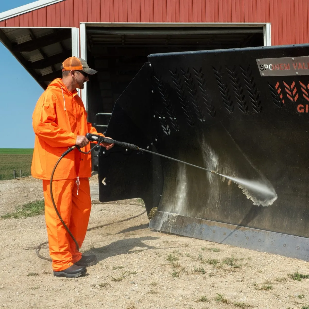 Gemplers Crew 2-delig regenpak PVC oranje