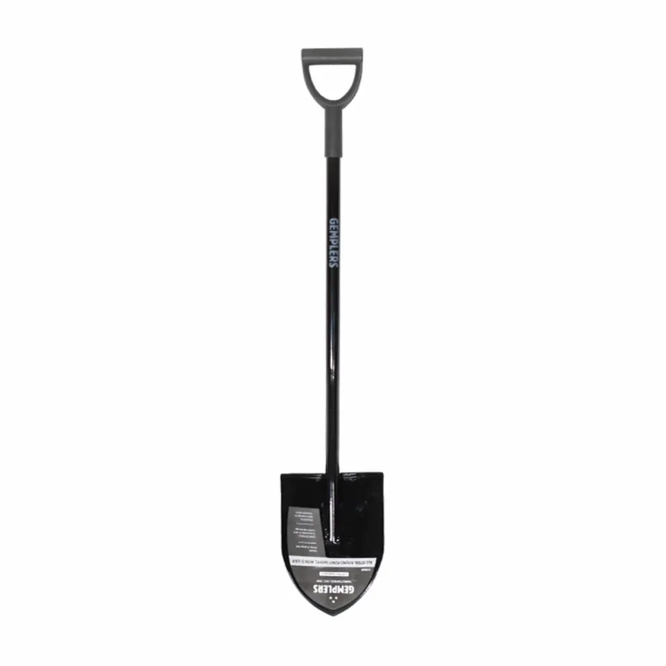 Gemplers All-Steel Round Point Shovel D-greep spade staal