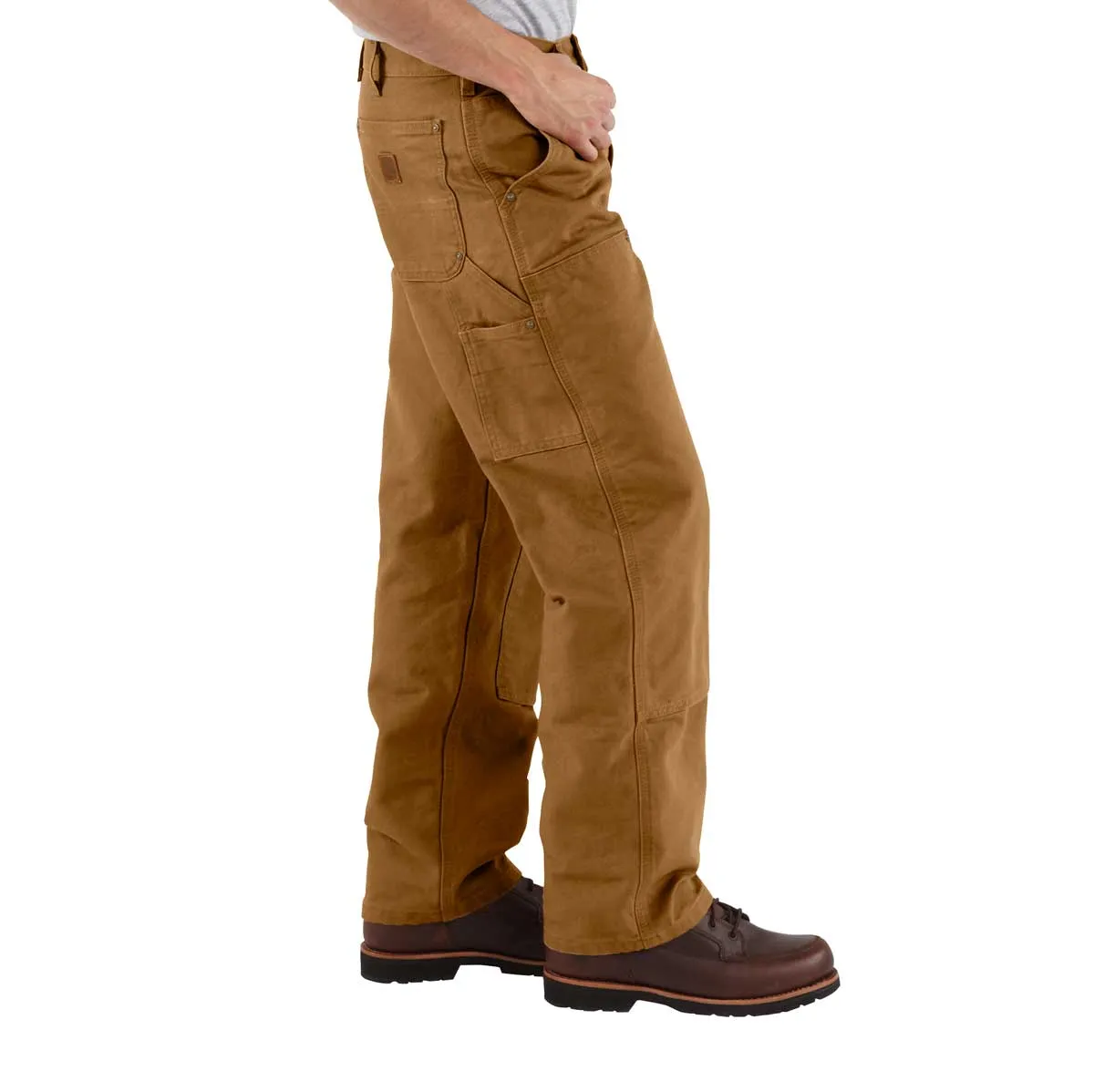 Carhartt B136 werkbroek duck canvas double-front bruin