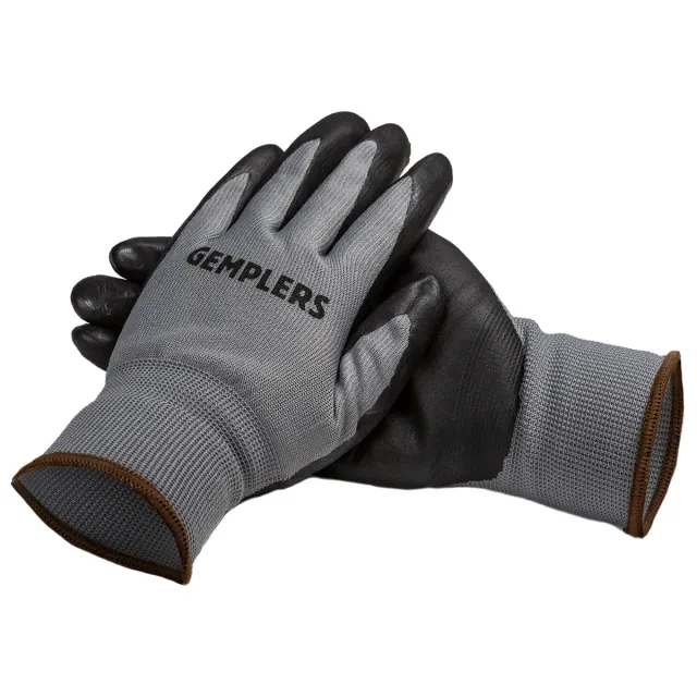 Gemplers nylon werkhandschoenen PU-coating 10-pack ademend