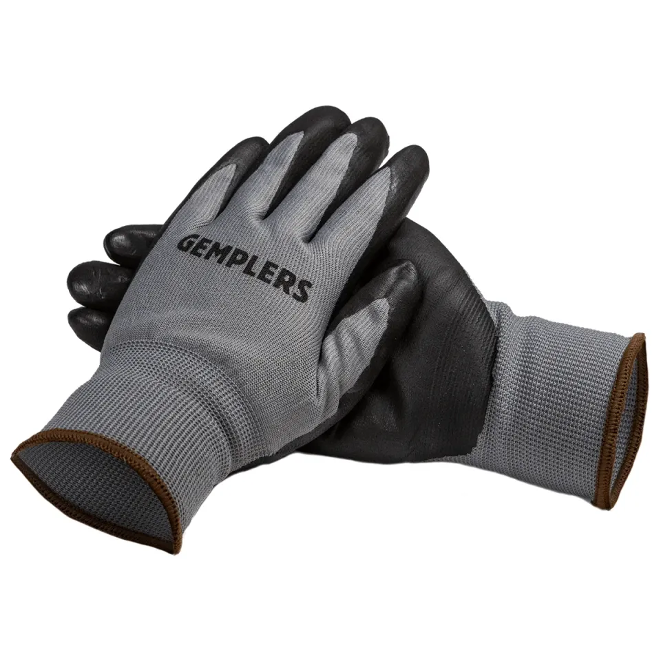Gemplers nylon werkhandschoenen PU-coating 10-pack ademend