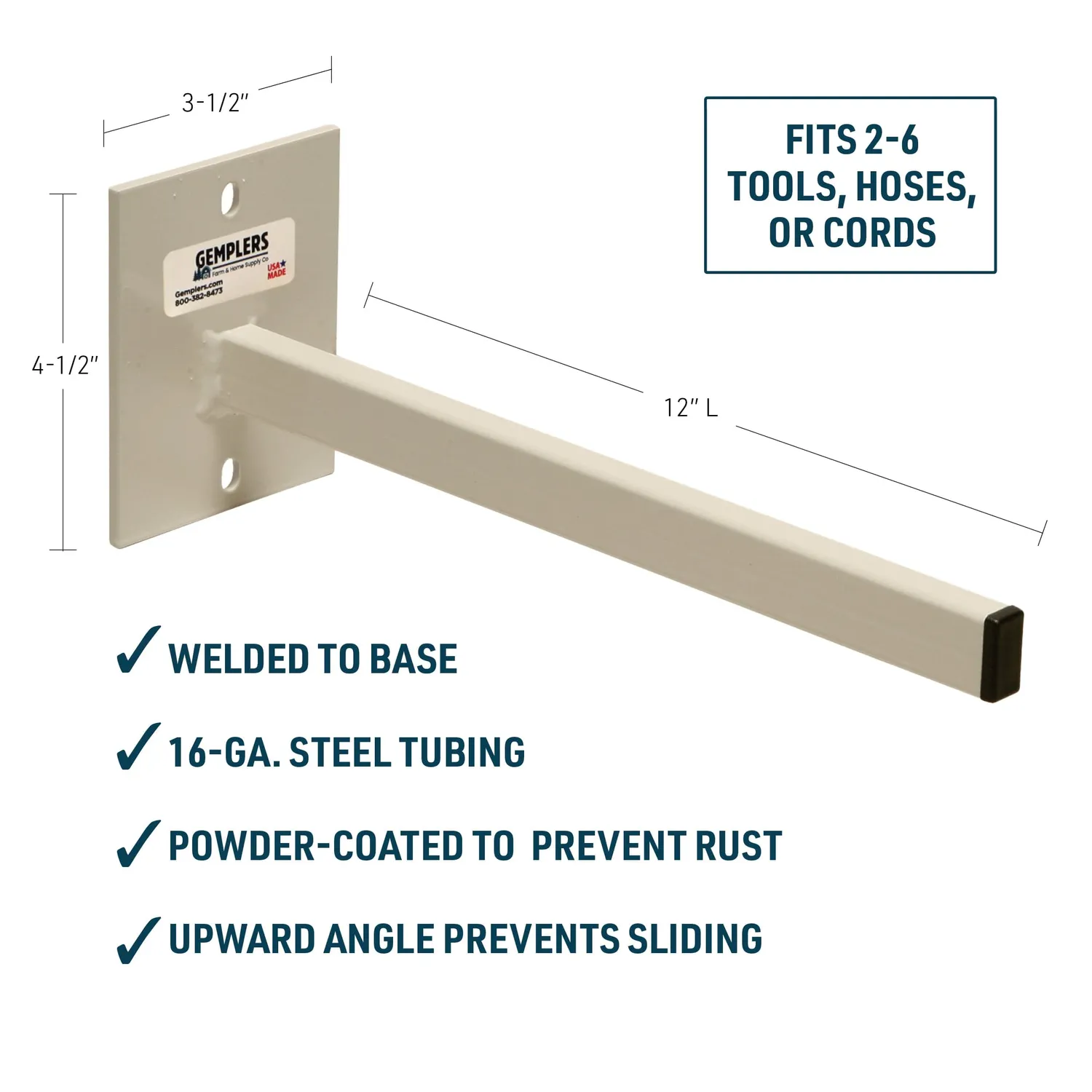 Gemplers Single Prong Gereedschapshaak 12 inch staal