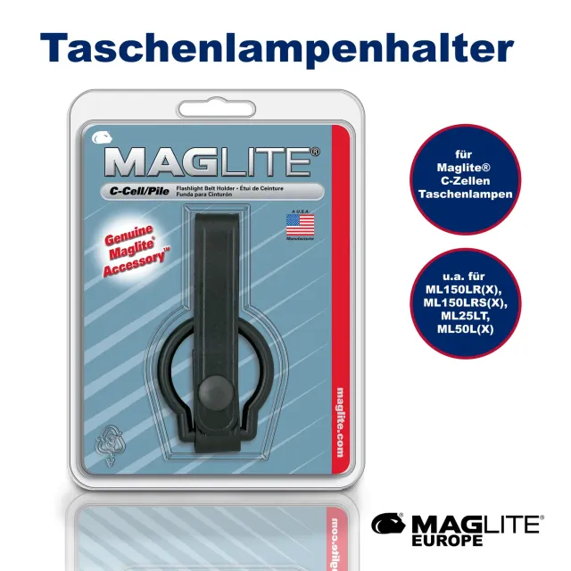 Mag-Lite C-cell holster leer bruin zaklampriemhouder