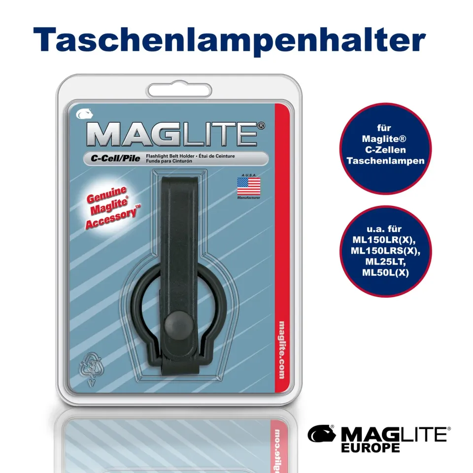 Mag-Lite C-cell holster leer bruin zaklampriemhouder