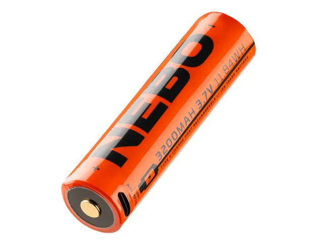 Nebo 18650 accu 3200 mAh 3,7V USB-C