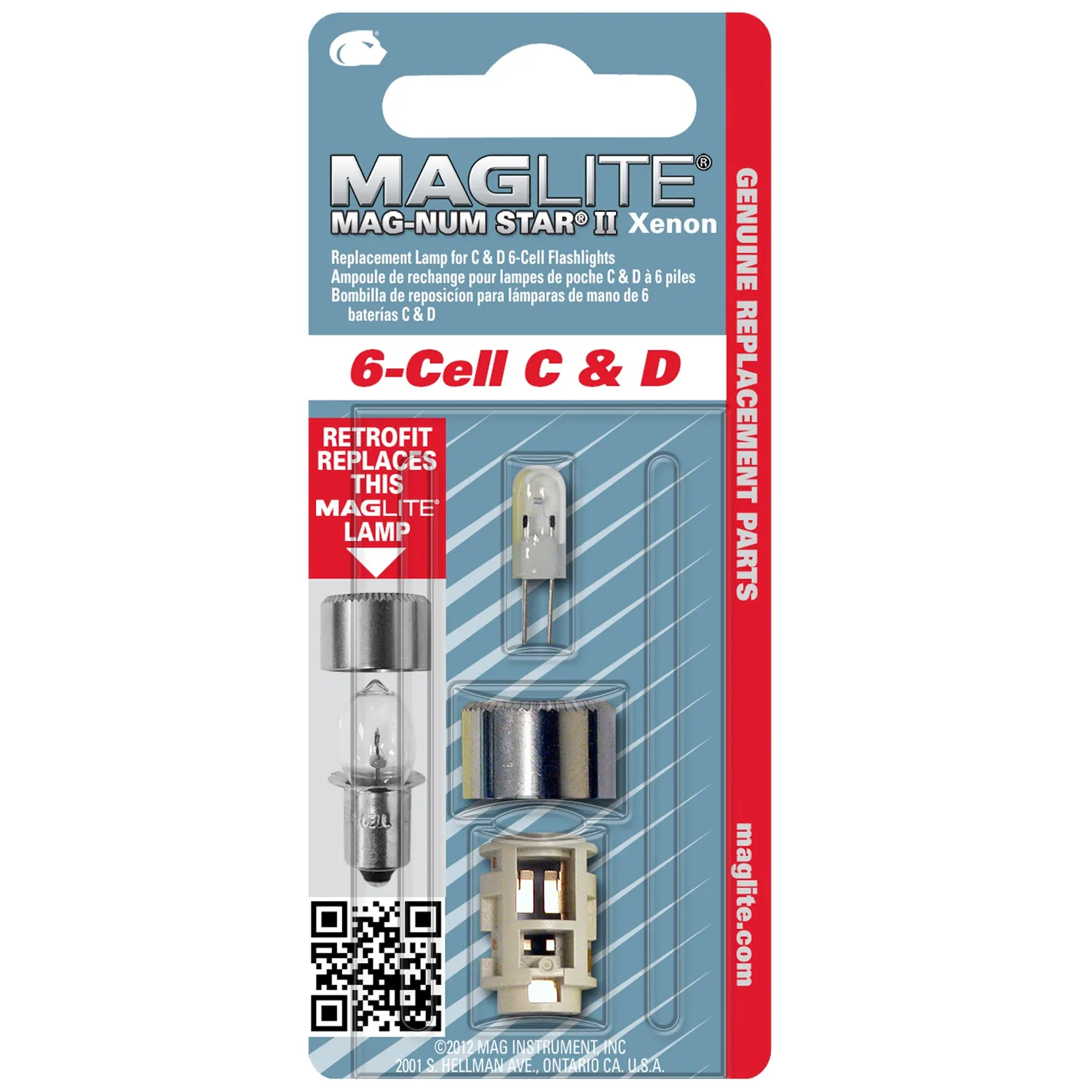 Maglite Magnum Star II reservelamp 6C 6D xenon