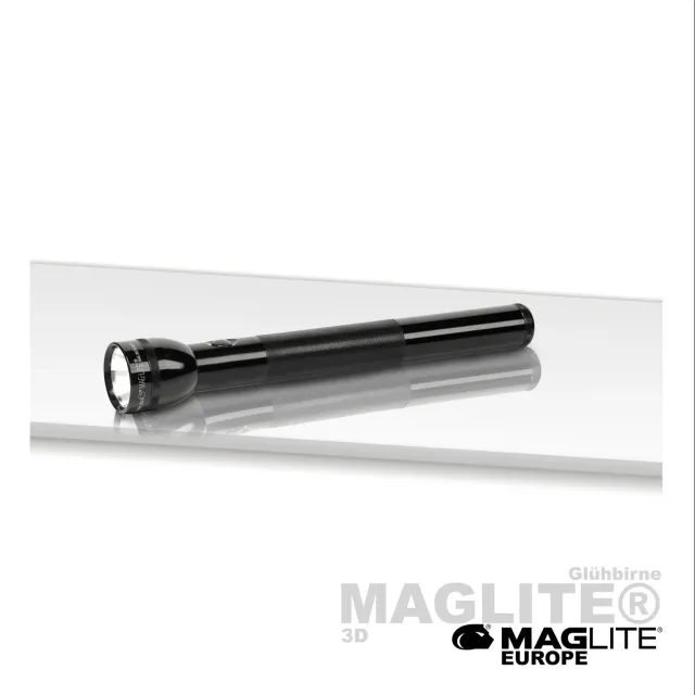 Mag-Lite Classic 3-Cell D zaklamp zwart gloeilamp