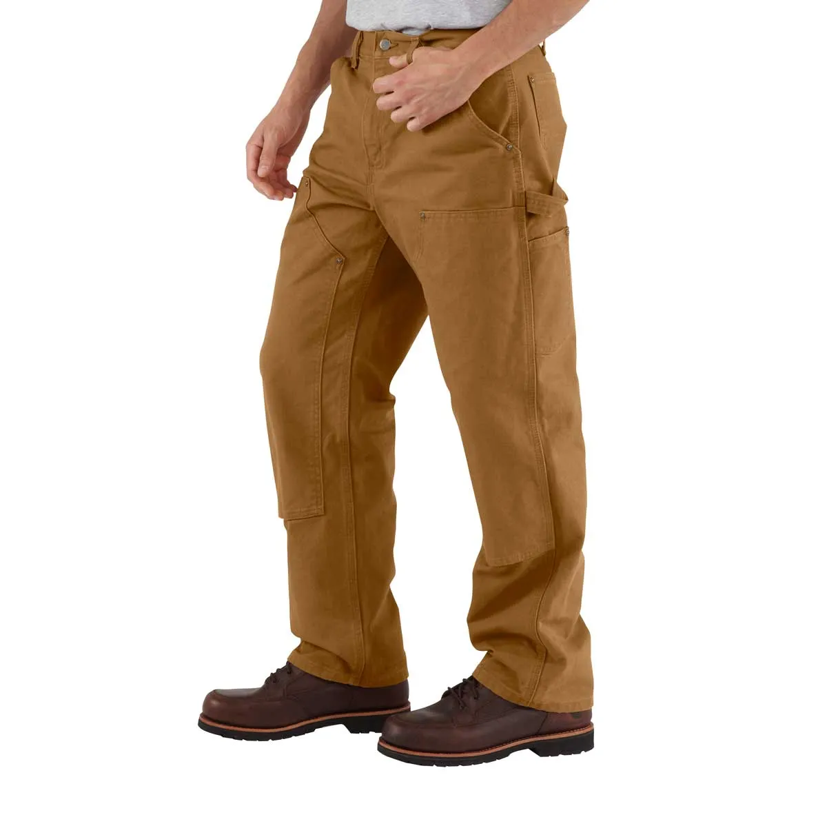 Carhartt B136 werkbroek duck canvas double-front bruin