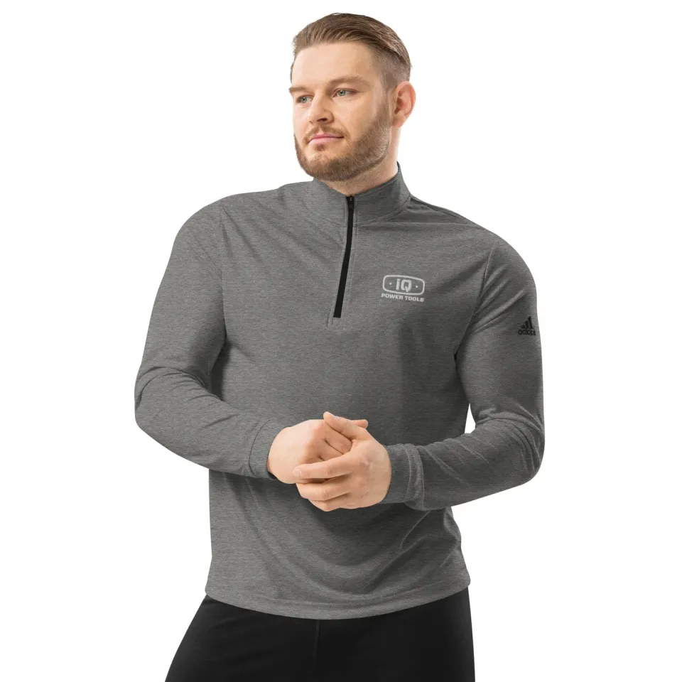 IQ Powertools Quarter Zip trui met kraag zwart polyester