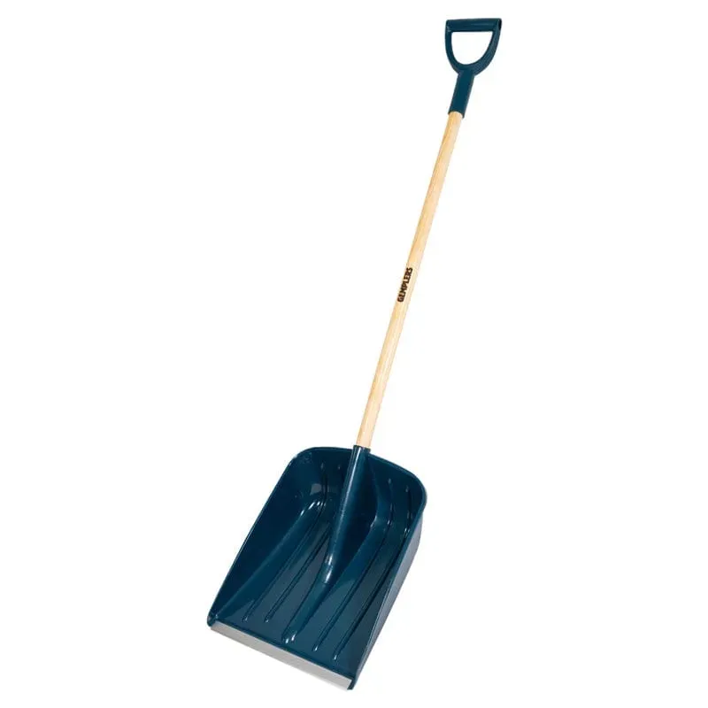 Gemplers Poly Scoop sneeuwschep houten steel 14 inch lichtgewicht