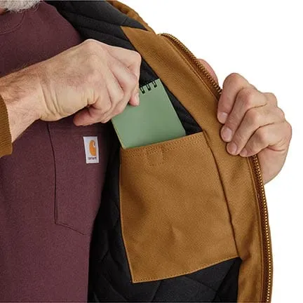 Carhartt J140 werkjas heren flannel gevoerd katoen duck