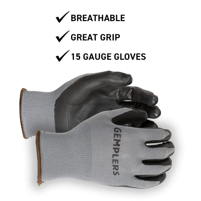 Gemplers 15-gauge nylon werkhandschoenen foam nitril grip