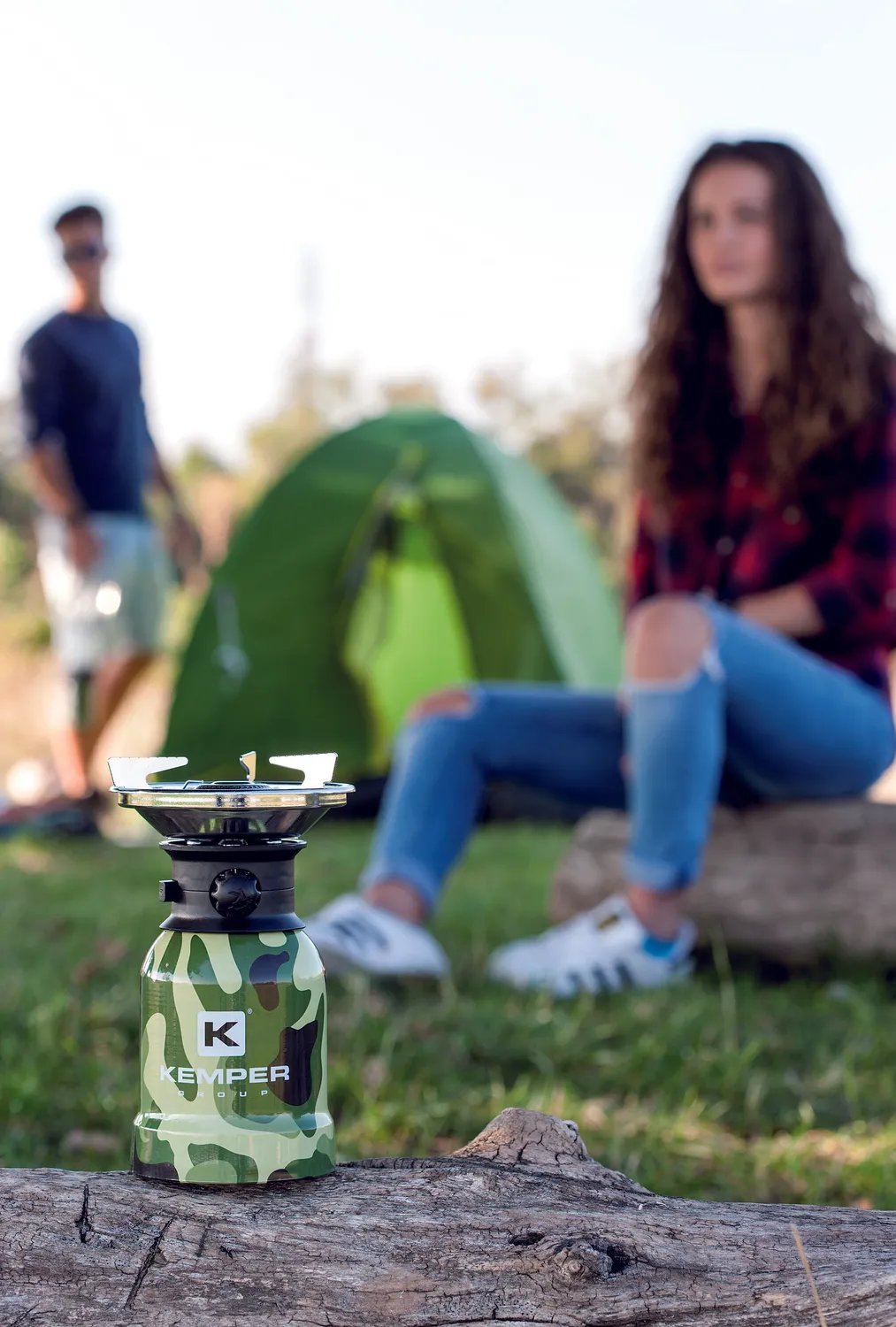 Kemper KE2008CMF campingbrander camouflage met piëzo