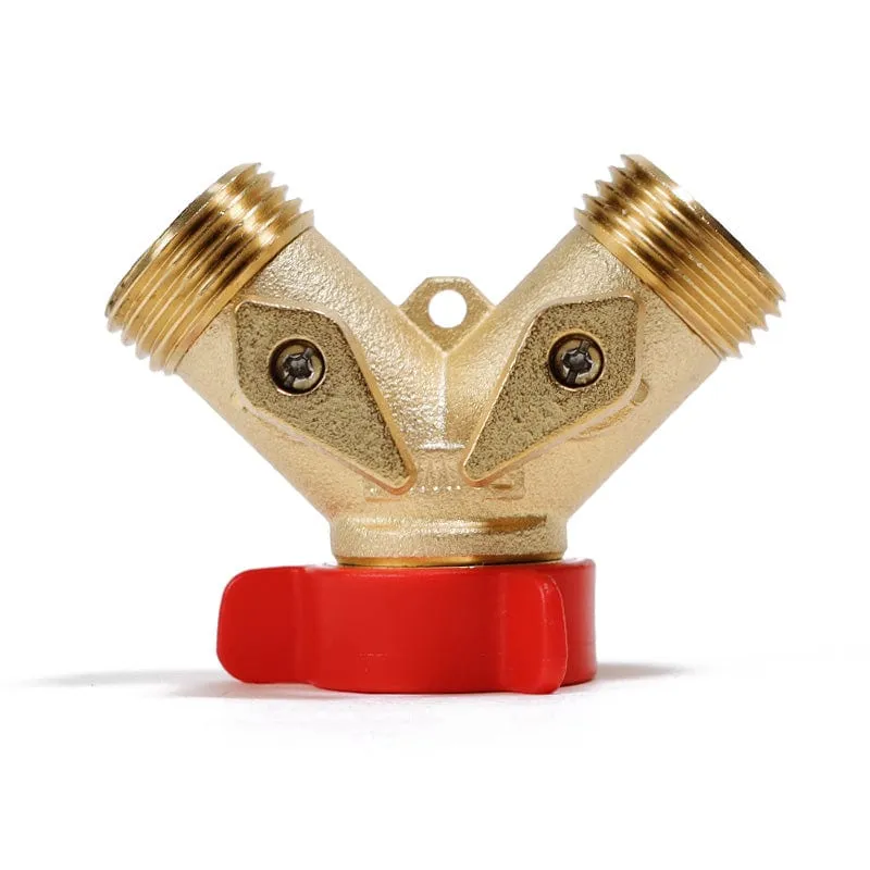Gemplers Brass Dual Shut-Off slangverdeler messing 3/4 inch