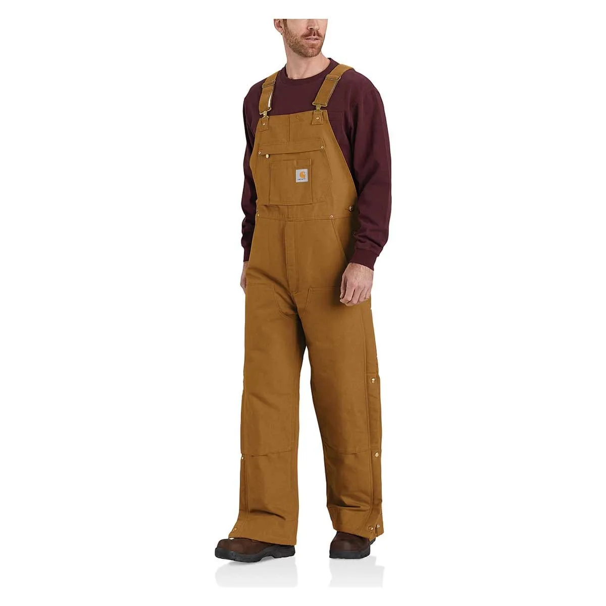Carhartt Duck tuinbroek gevoerd bruin L waterafstotend