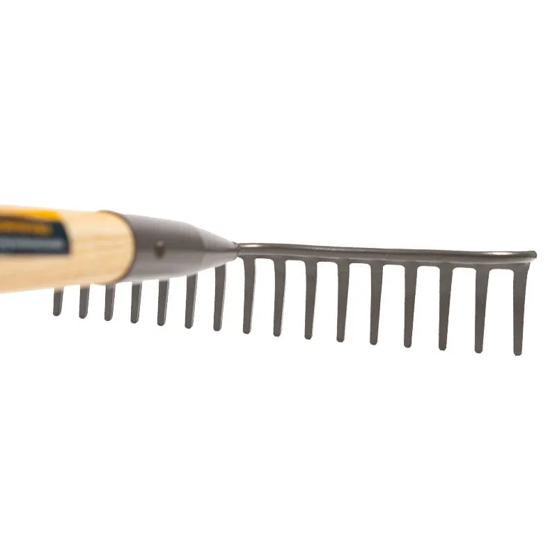 Gemplers tuin hark gesmeed 16 tanden houten steel sterk