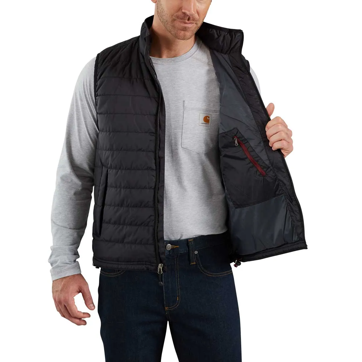Carhartt Rain Defender 102286 bodywarmer licht gevoerd zwart