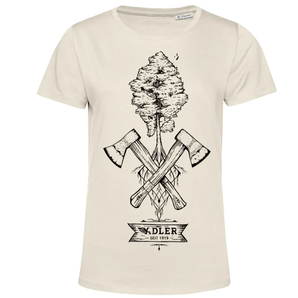 Adler T-shirt Hatchets katoen off-white unisex