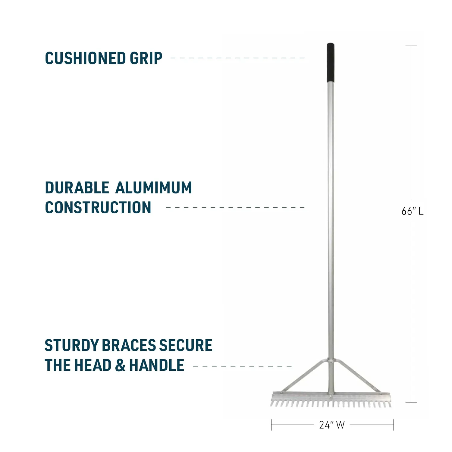 Gemplers 24 inch aluminium landschapshark 66 inch steel