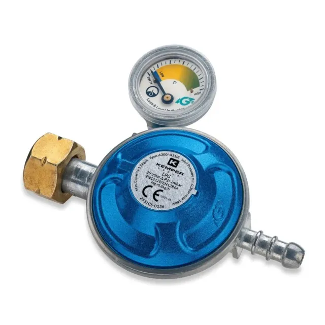 Kemper 17033M drukregelaar 29 mbar met manometer