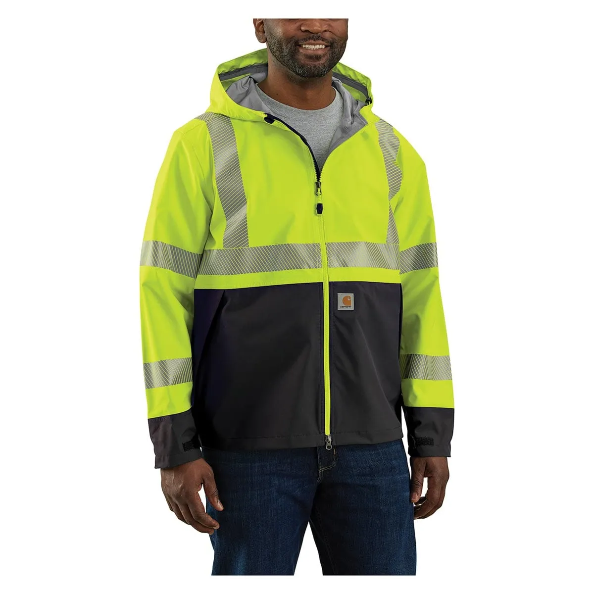 Carhartt Storm Defender hi-vis regenjas brite lime licht