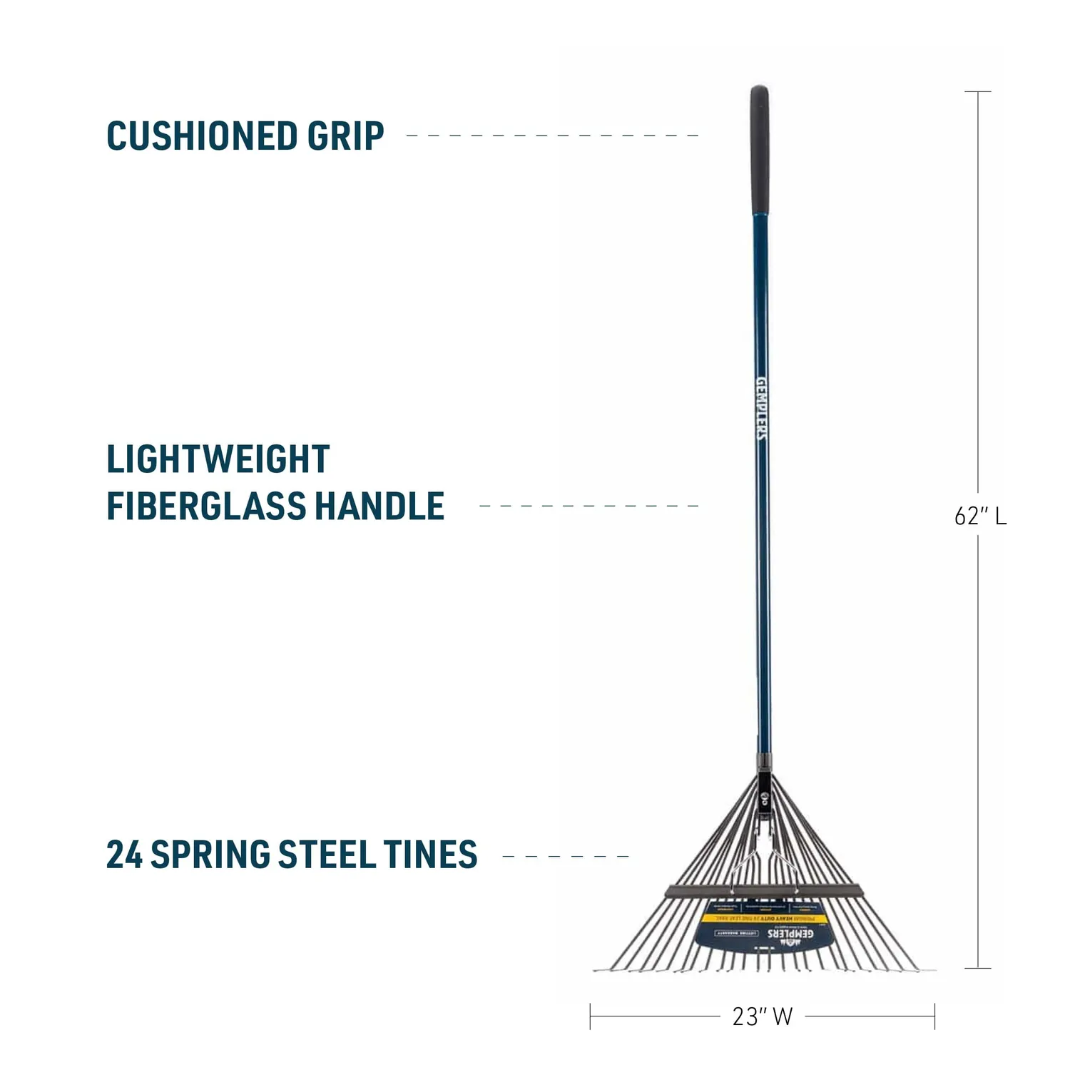 Gemplers 24-Tine Steel bladhark 61 cm glasvezel