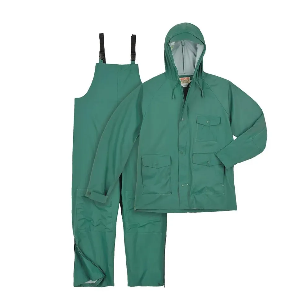 Gemplers PVC Rain regenpak jas + tuinbroek L groen