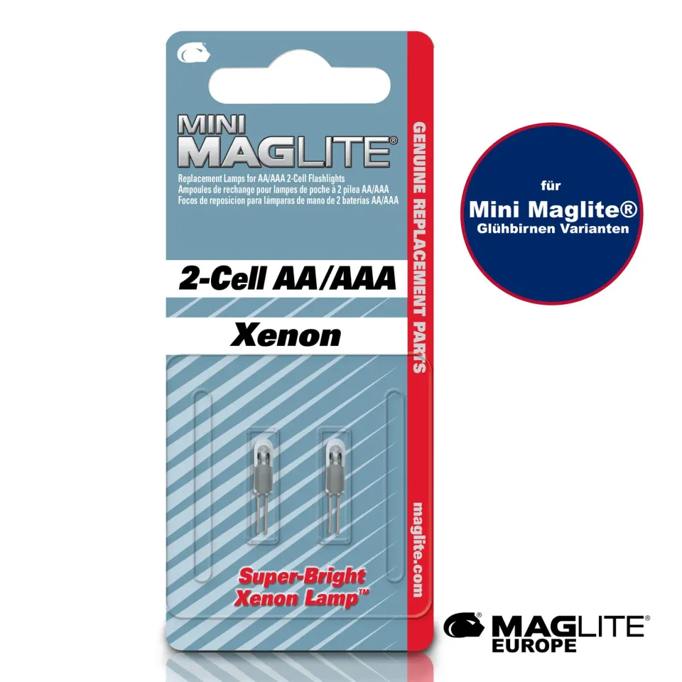 Maglite Mini Maglite vervangingslamp xenon 2AA 2AAA