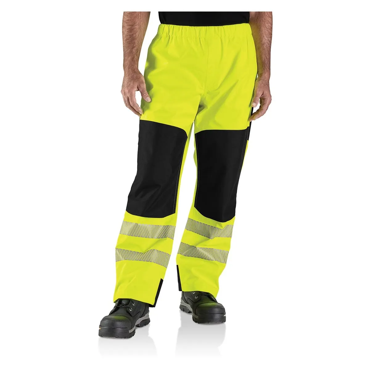 Carhartt Storm Defender ANSI Class E regenbroek Brite Lime