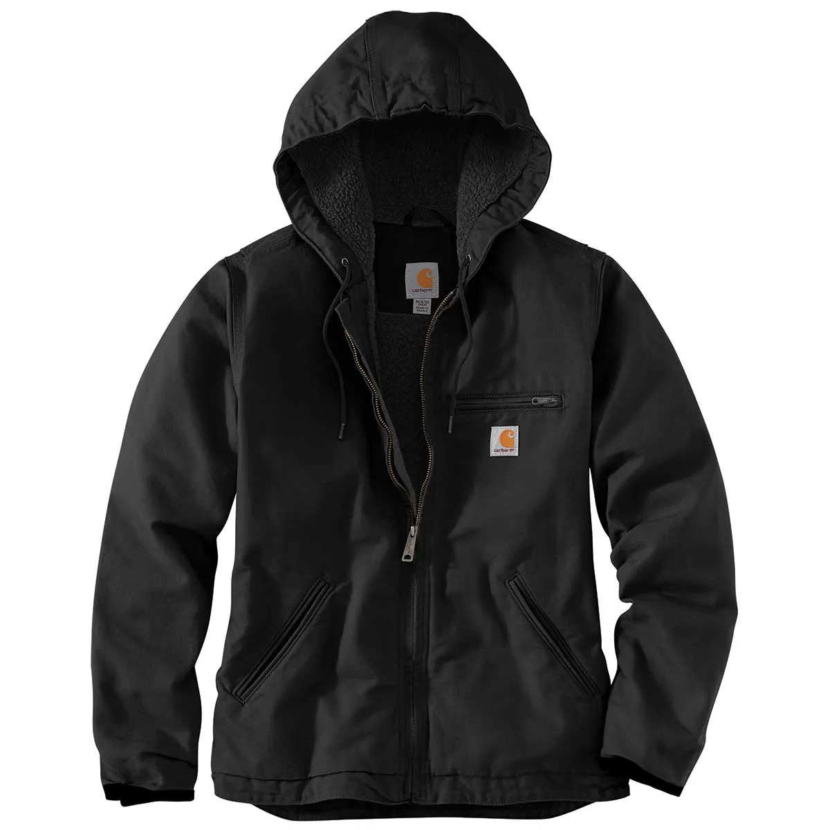 Carhartt 0J141 Washed Duck damesjas zwart M sherpa