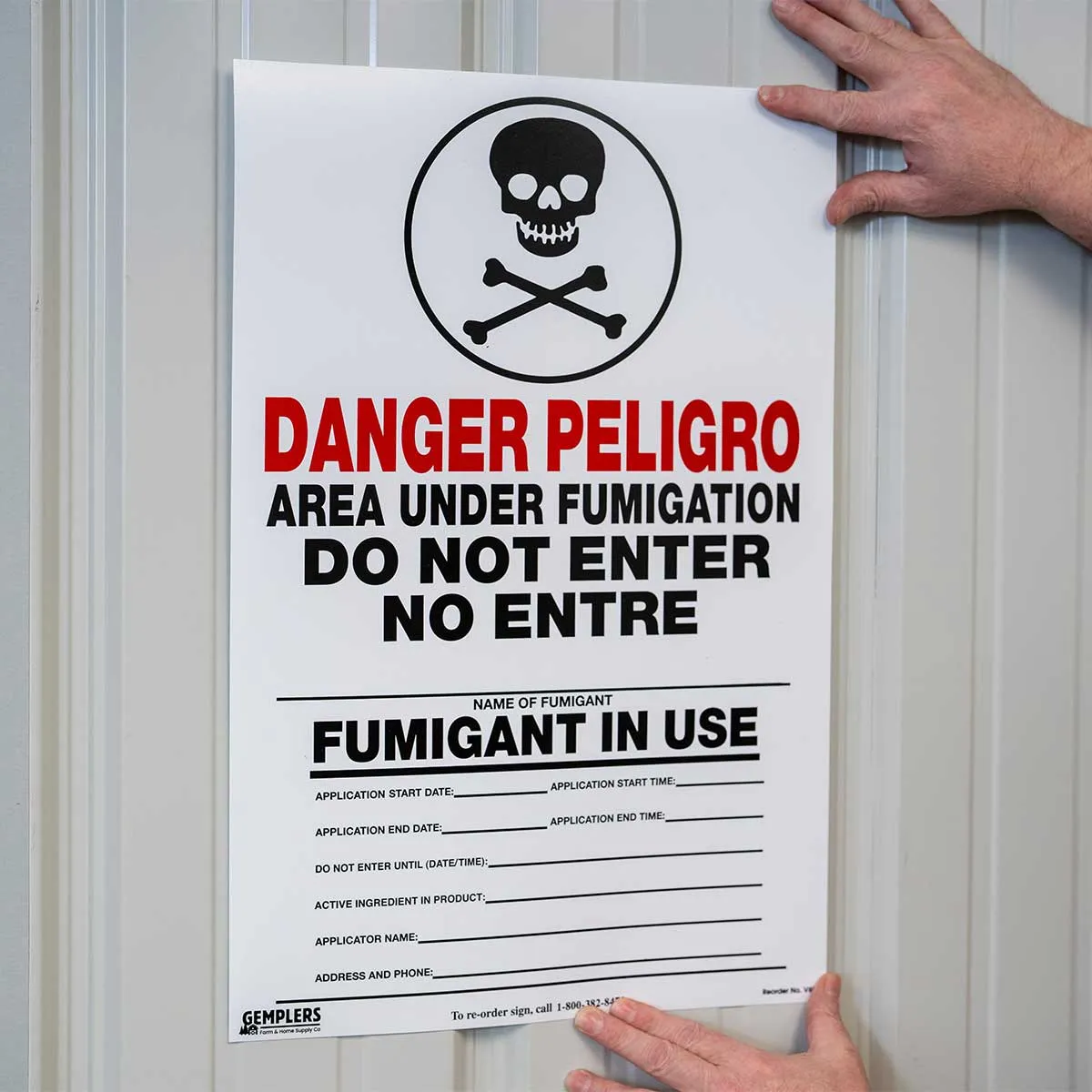Gemplers Fumigation waarschuwingsbord tweetalig EPA