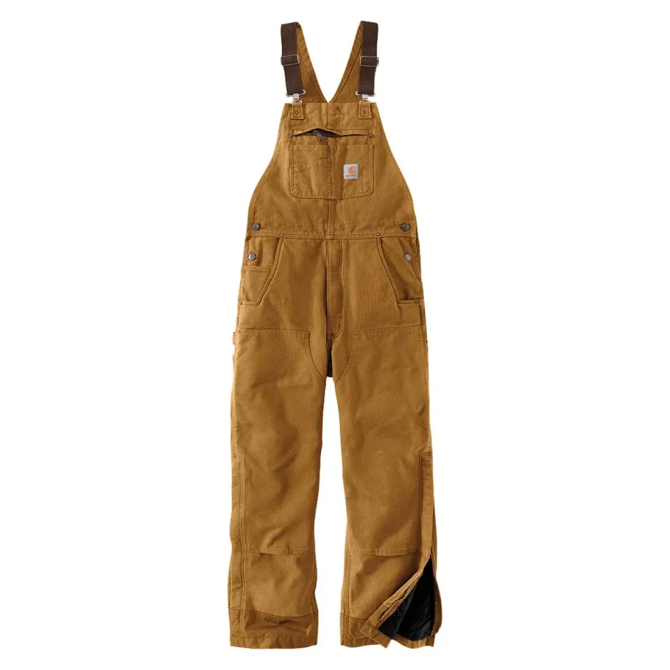 Carhartt Loose Fit Washed Duck Bib Overall gevoerd