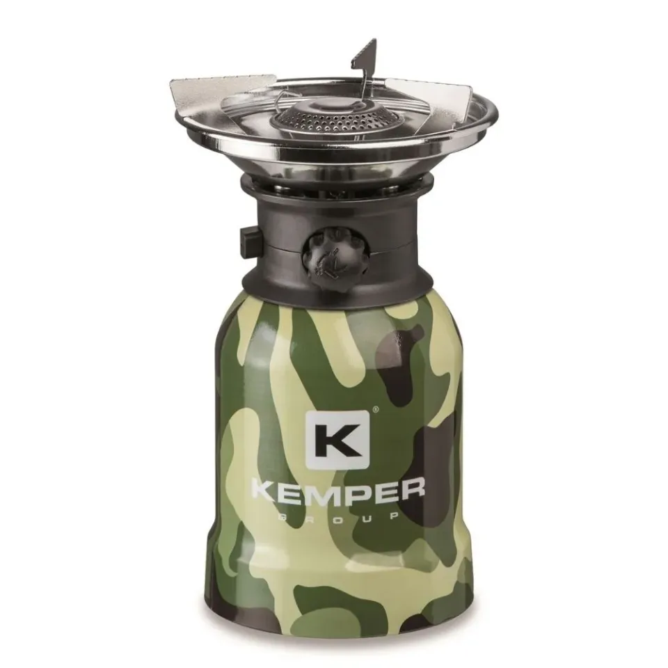 Kemper KE2008CMF campingbrander camouflage met piëzo