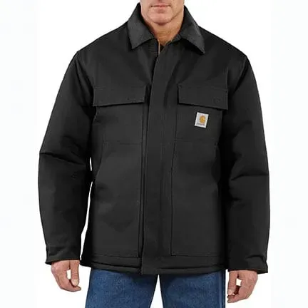 Carhartt C003 Loose Fit Firm Duck winterjas gevoerd zwart