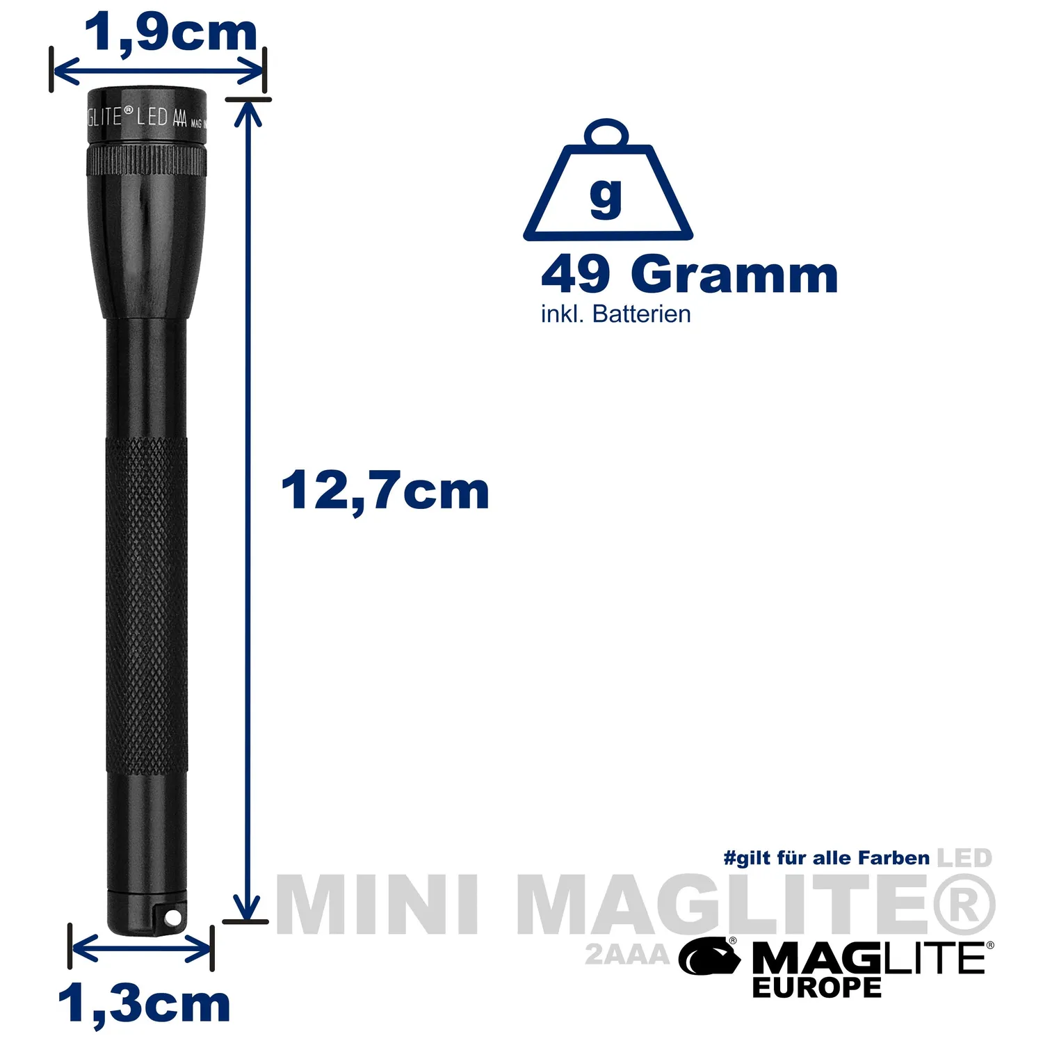 Maglite Mini AAA LED zaklamp zwart 100 lumen