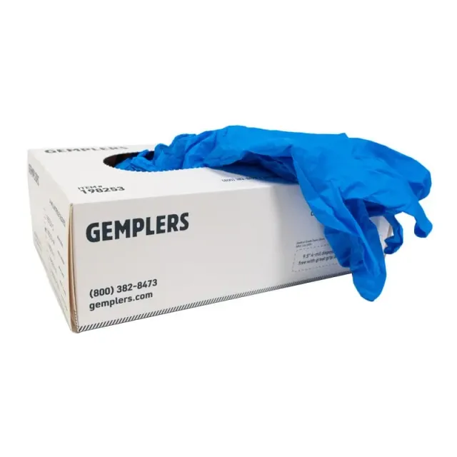Gemplers 4-mil nitril wegwerphandschoenen L 100 stuks scheurvast