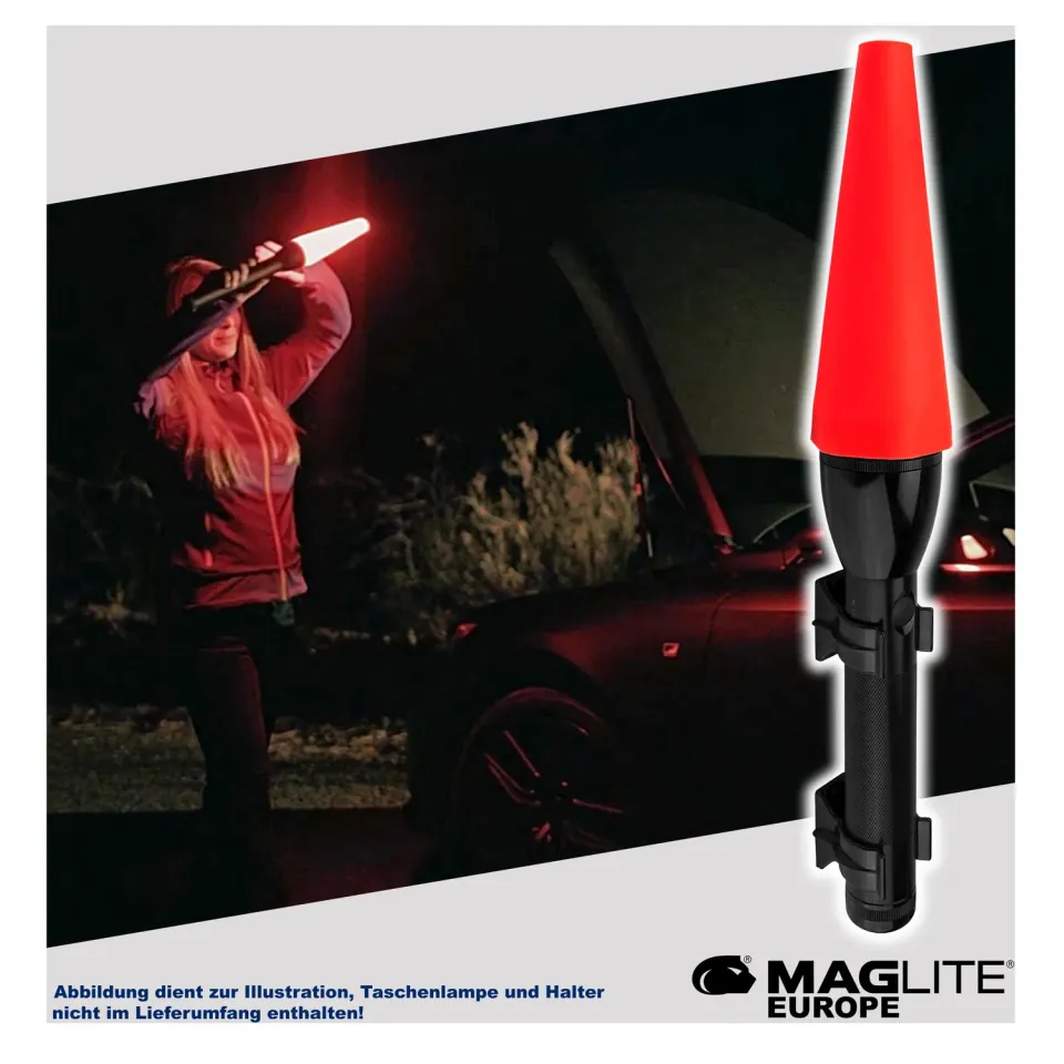 Mag-Lite MAG-TAC signaalkegel rood opzetstuk