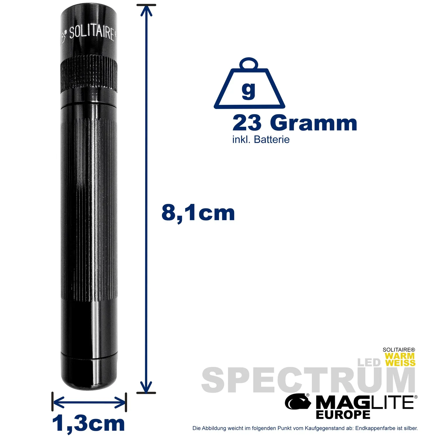 Mag-Lite Spectrum Solitaire warmwit zaklampje 1x AAA