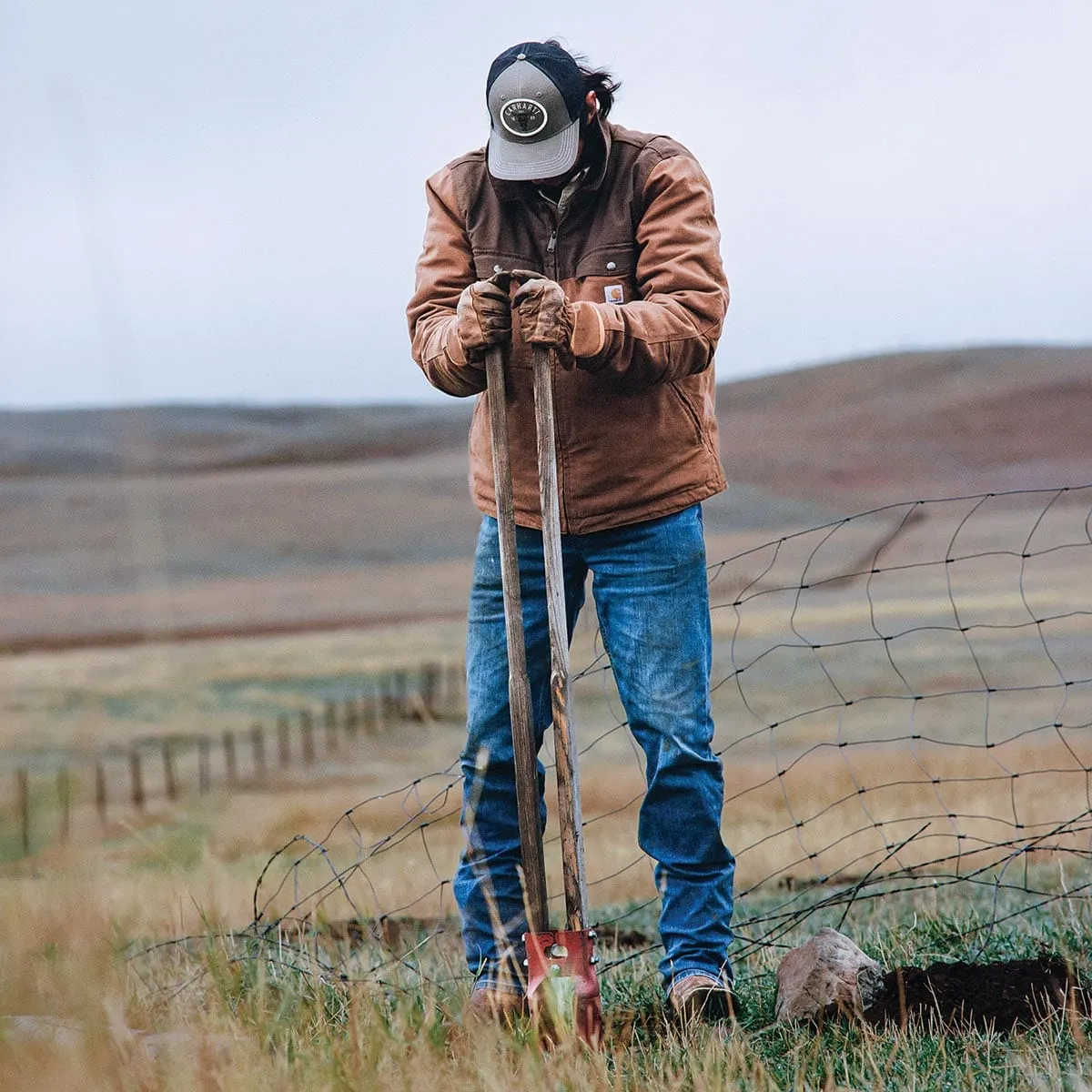 Carhartt Duck Thinsulate werkhandschoenen bruin gevoerd
