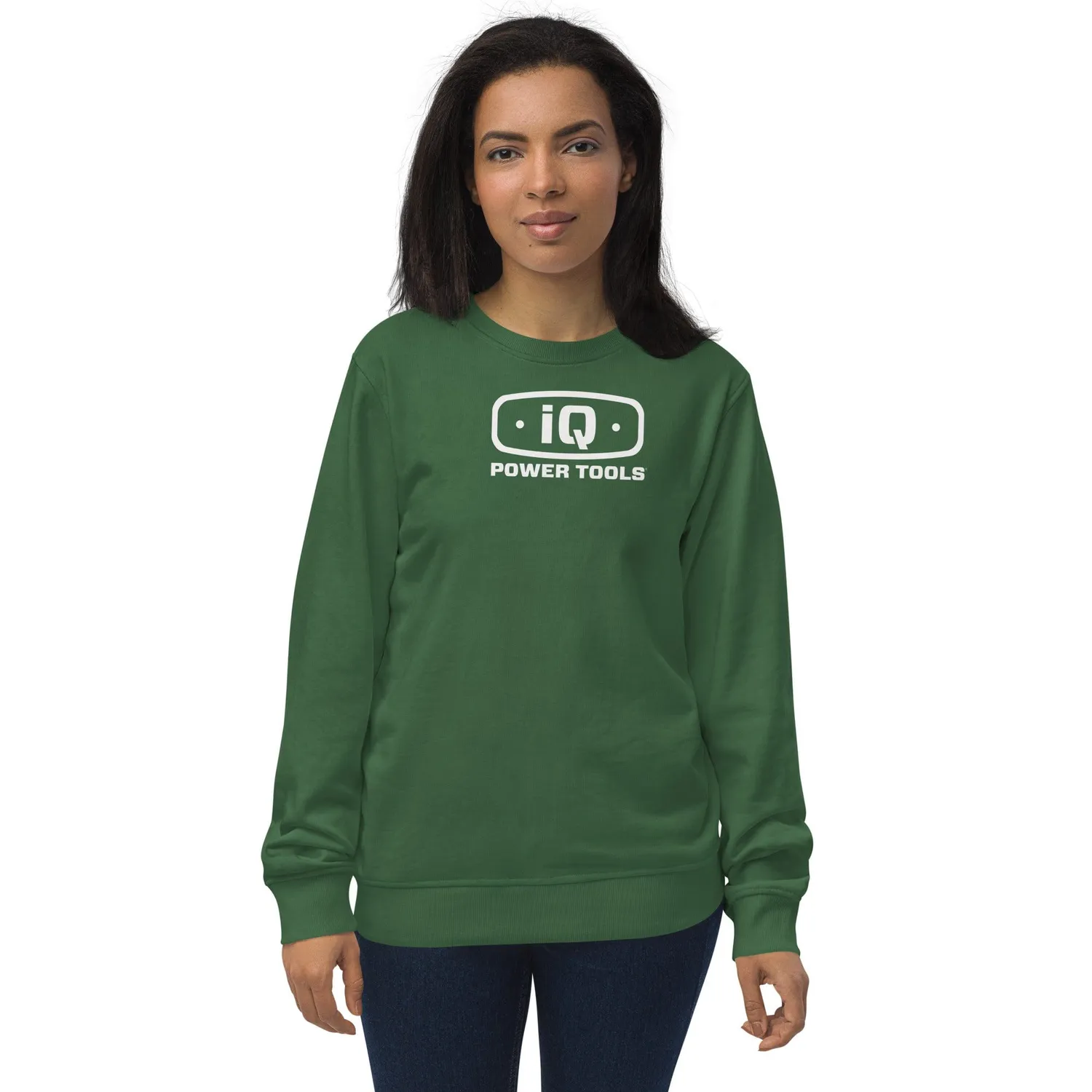 IQ Power Tools sweatshirt unisex organic katoen zwart