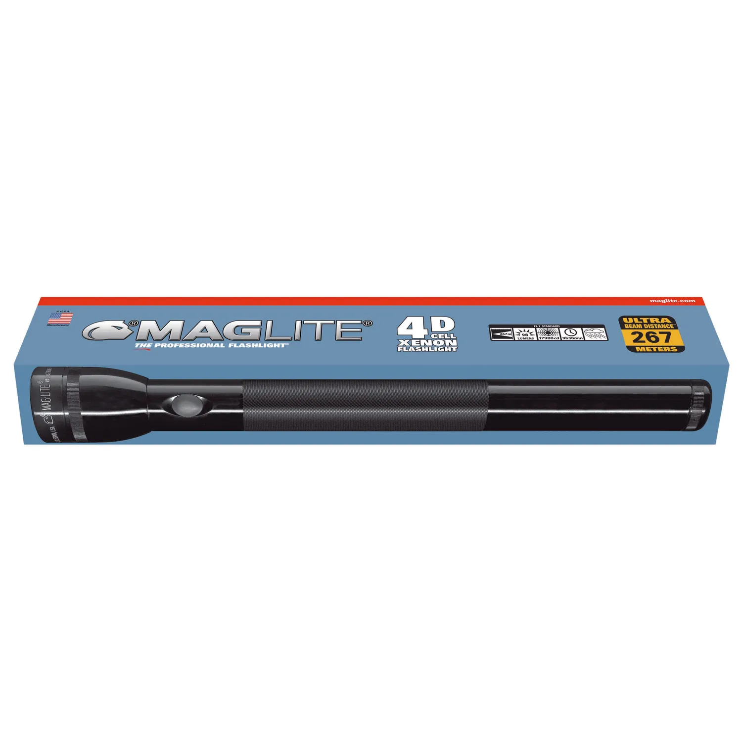 Maglite Classic 4D gloeilamp zaklamp 98 lumen zwart karton