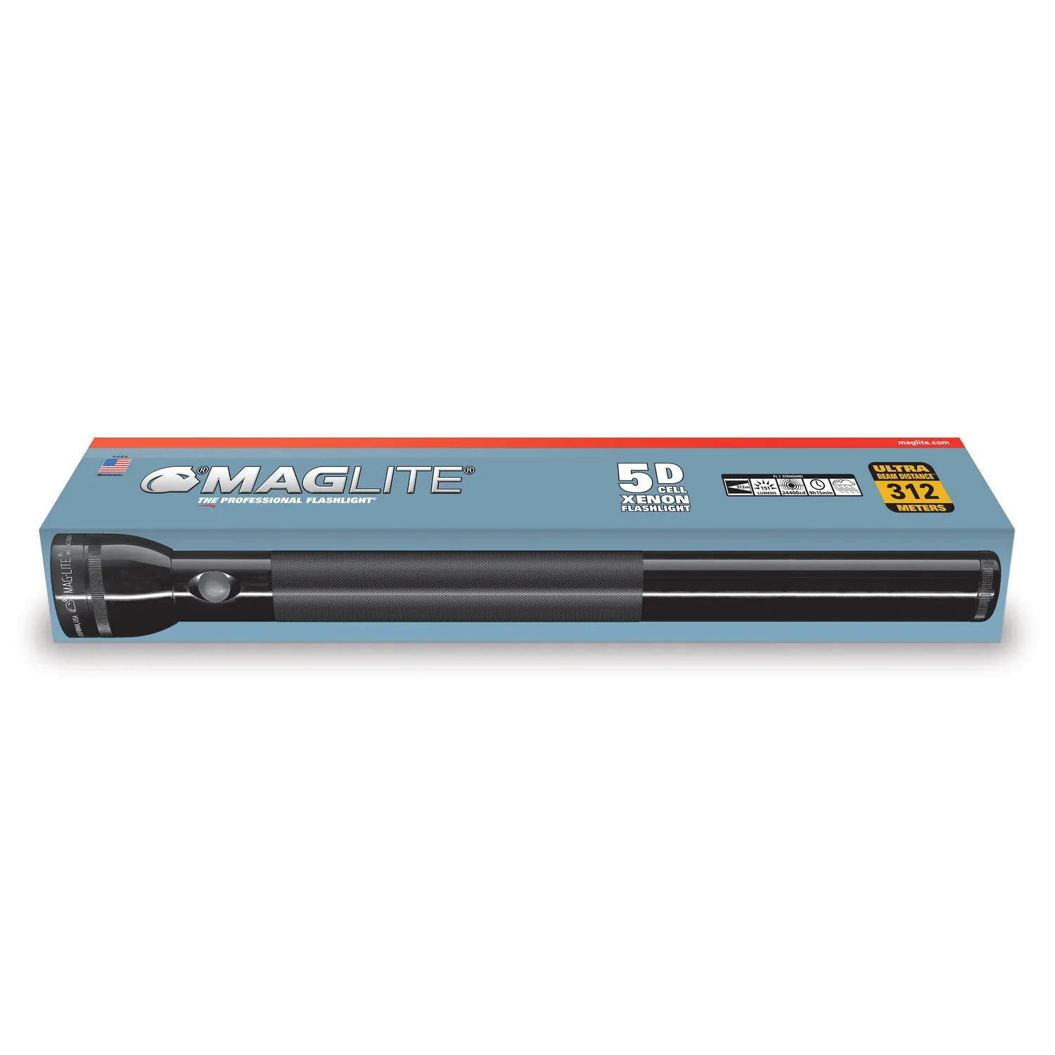 Mag-Lite Classic 5D gloeilamp zaklamp 151 lumen zwart