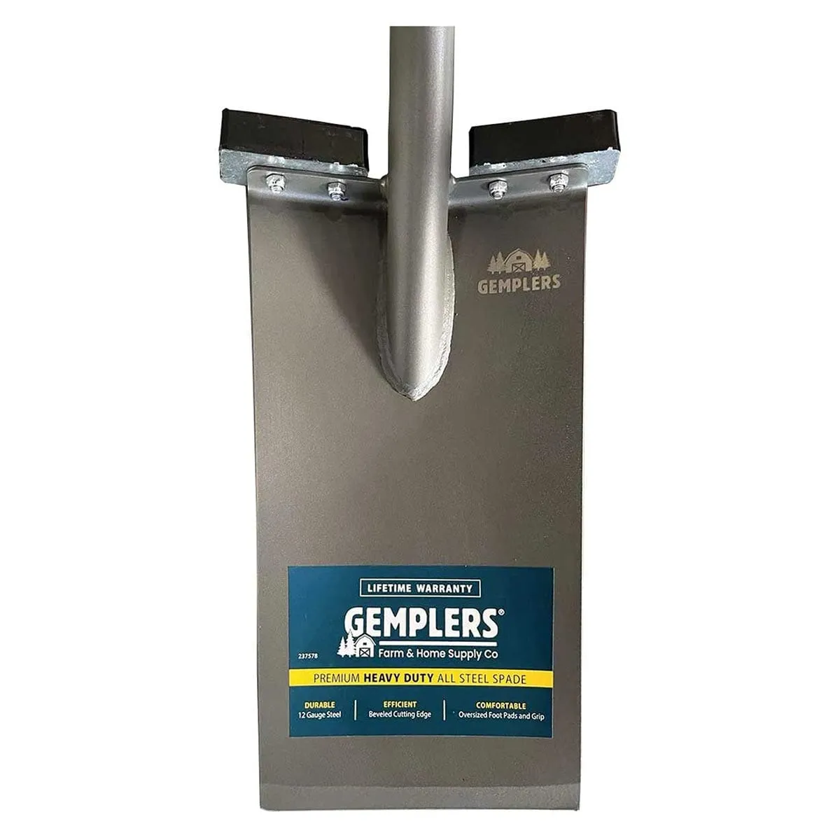 Gemplers stalen spade lange steel 50 inch scherp