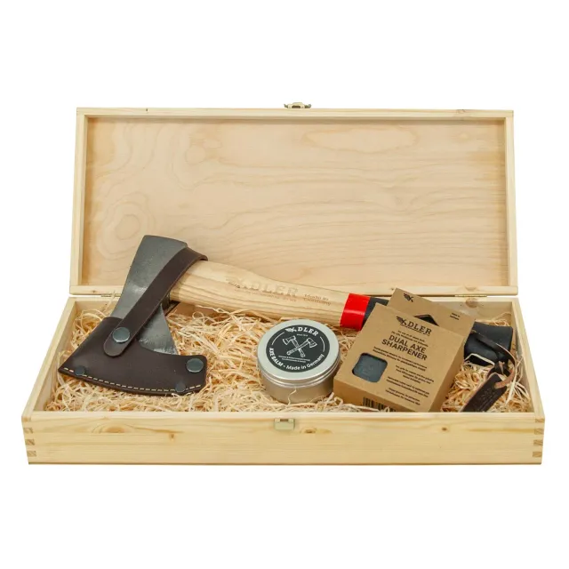 ADLER Hatchet Gift Set bijlset houten kist 3-delig