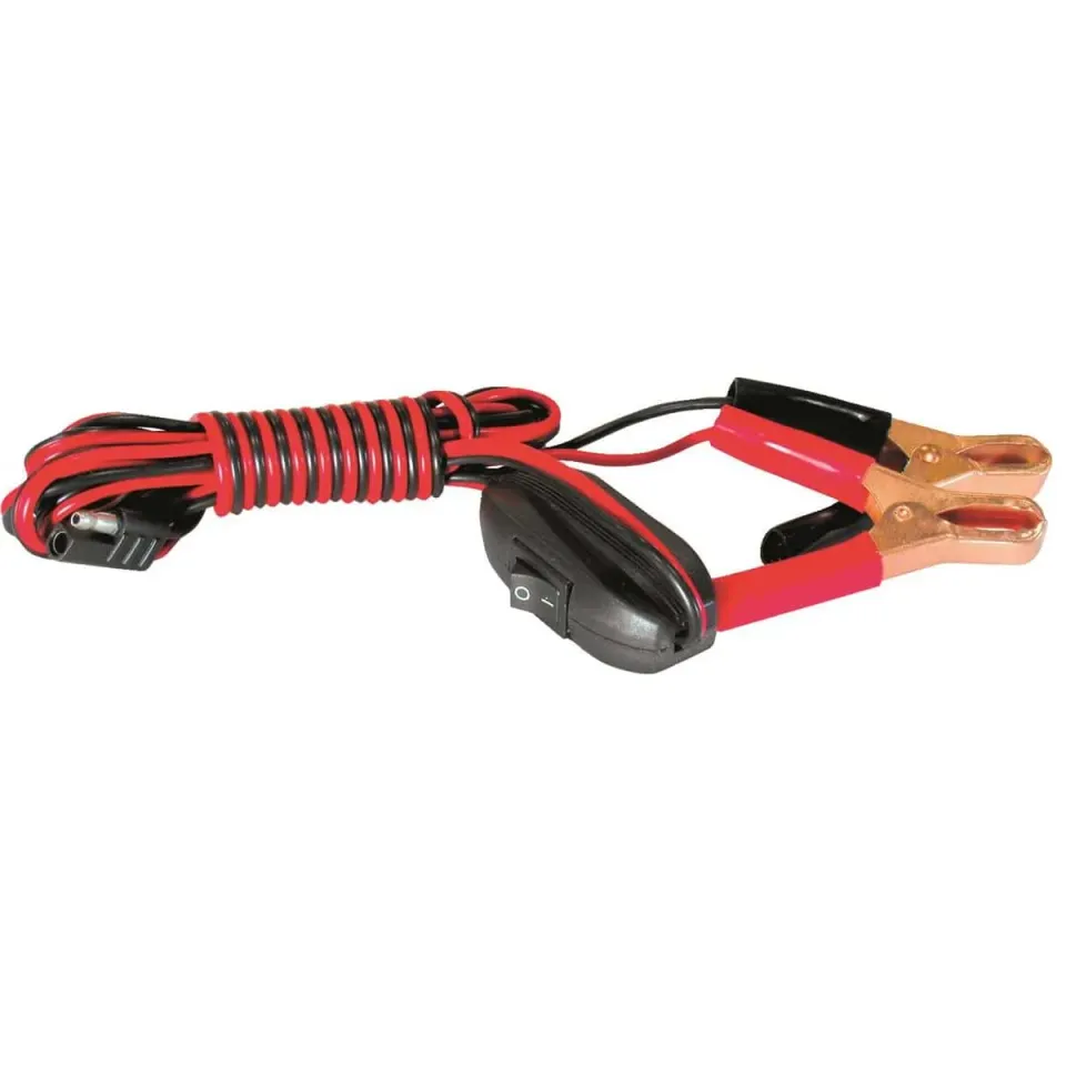 Fimco 5274443 accukabel 12V 244 cm krokodilklem schakelaar