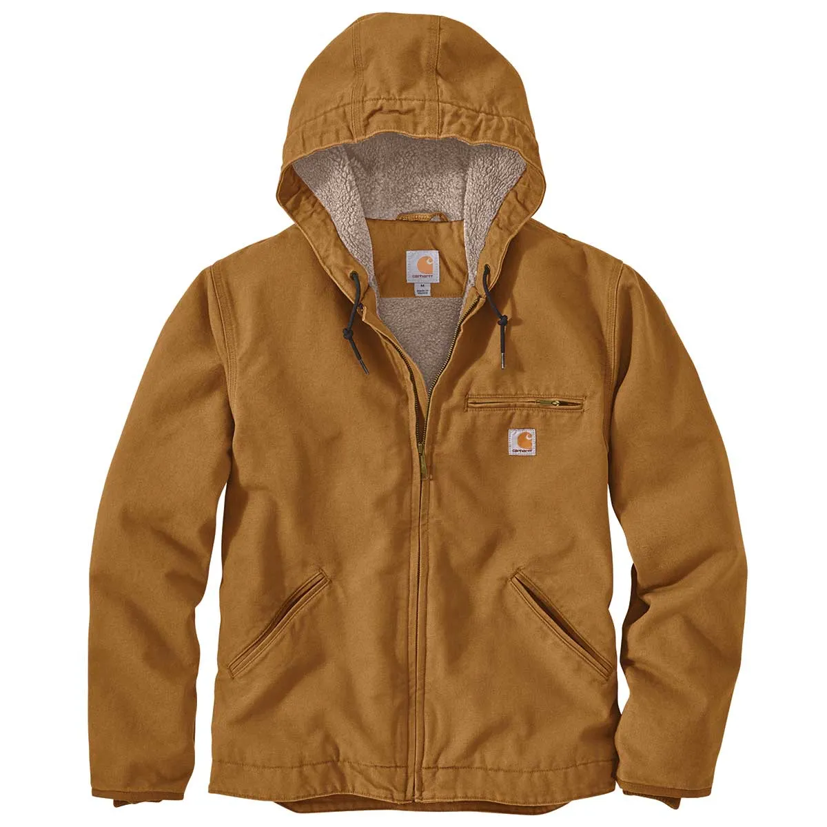 Carhartt J141 Sherpa werkjas relaxed fit bruin L gevoerd